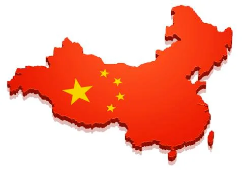 Map china Stock Illustration