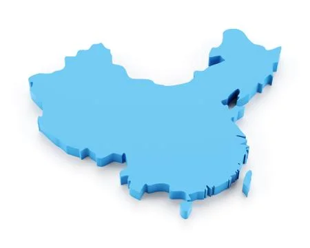 Map of China Stock Illustration