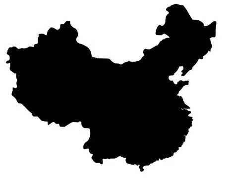 Map of China Stock Illustration