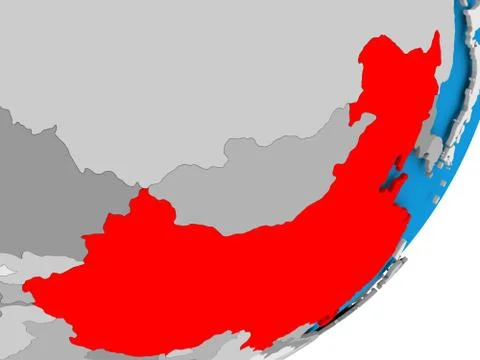 Map of China Stock Illustration