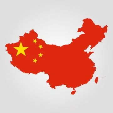 Map of China Stock Illustration