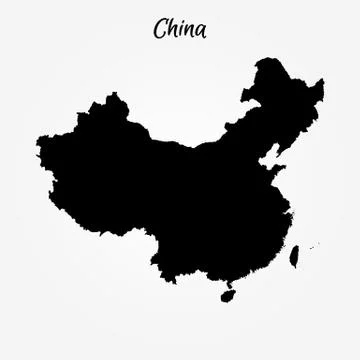 Map of China Stock Illustration