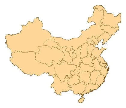 Map of China Map of China with the several provinces. Copyright: xZoonar.c... Stock Photos