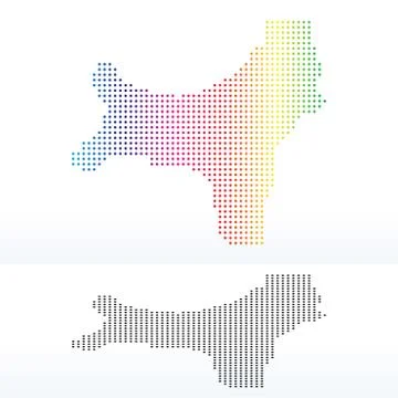 Map of Christmas Island with Dot Pattern Stock Illustration