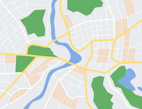 Map of the city center. GPS map navigator concept. Vector illustration. Stock Illustration