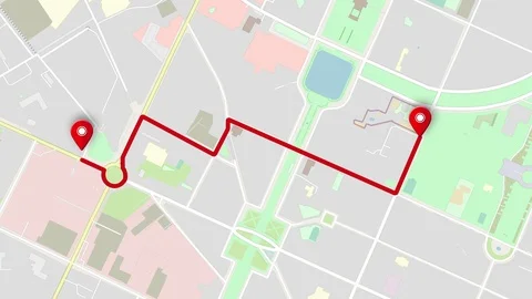 Map city GPS locations. 스톡 동영상 124899976