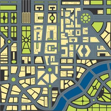 Map of city3 Stock Illustration