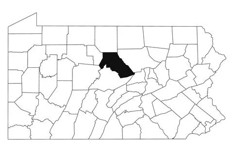 Map of Clinton County in Pennsylvania state on white background. single Cou.. Stock Illustration