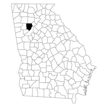 Map of Cobb County in Georgia state on white background. single County map .. Stock Illustration