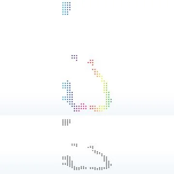 Map of Cocos (Keeling) Islands with Dot Pattern Illustrazione stock