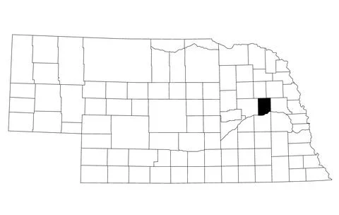 Map of Colfax County in Nebraska state on white background. single County m.. Stock Illustration