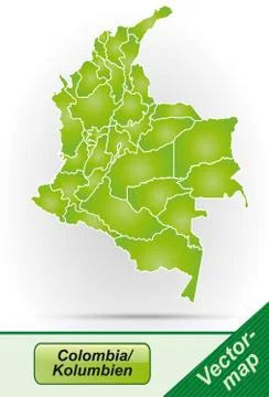 Map of colombia Stock Illustration