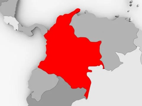 Map of Colombia Stock Illustration