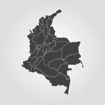 Map of Colombia Stock Illustration