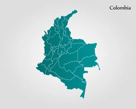 Map of Colombia Stock Illustration