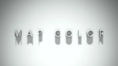 Map color 3D title animation with shadows on a white background Stock Footage 297515094