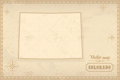 Map of Colorado in the old style Stock Illustration
