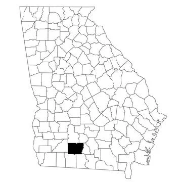Map of colquitt County in Georgia state on white background. single County .. Stock Illustration