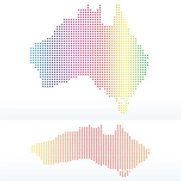 Map of  Commonwealth of Australia with with Dot Pattern 스톡 일러스트