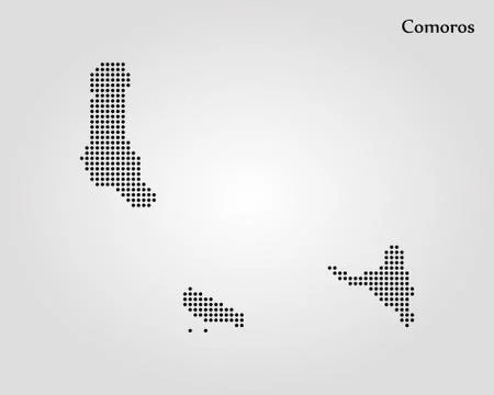 Map of Comoros. Vector illustration. World map Stock Illustration