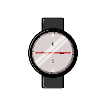 Map compass cartoon vector illustration 스톡 일러스트