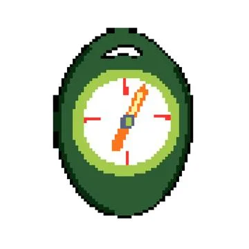 Map compass pixel art vector illustration イラスト素材