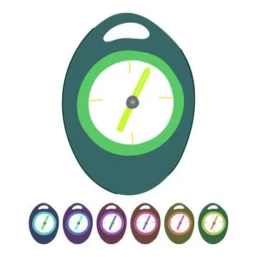 Map compass vector cartoon graphic イラスト素材