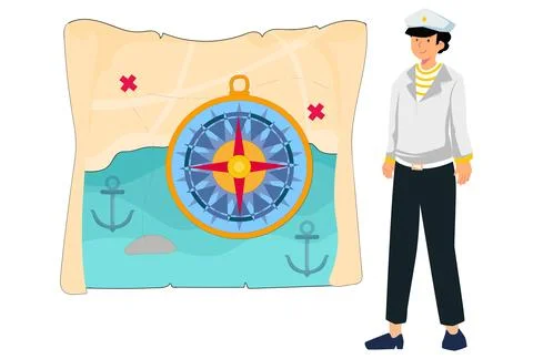 Map Concept Illustration Stock Illustration