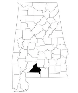 Map of conecuh County in Alabama state on white backround. single County ma.. Stock Illustration