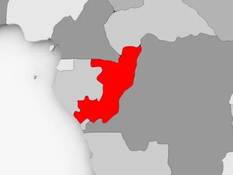 Map of Congo Illustrazione stock