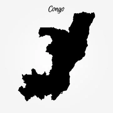 Map of Congo Illustrazione stock