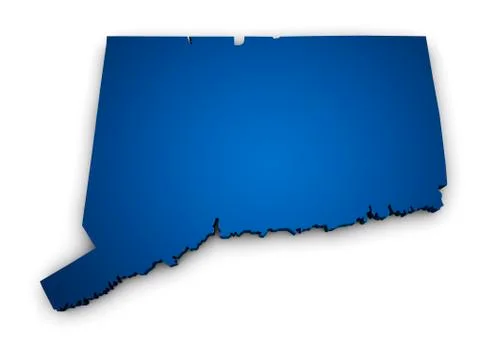 Map of connecticut 3d shape Stock Illustration