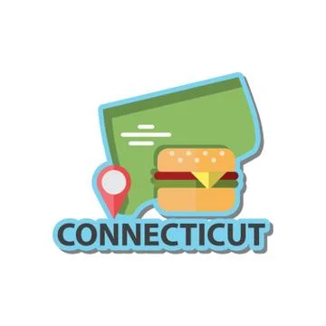 Map of connecticut state Stock-Illustration