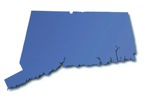 Map of Connecticut - USA Stock Illustration
