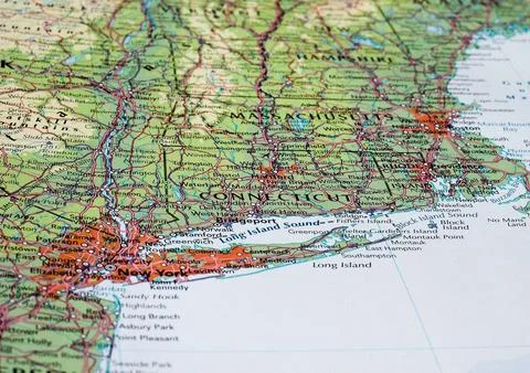 Map of Connecticut, USA Stock-Fotos