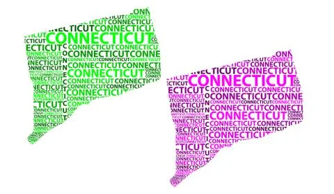 Map of Connecticut - vector illustration Stock Illustration