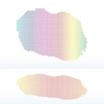 Map of Cook Islands with with Dot Pattern Stock Illustration