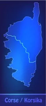 Map of corsica Stock Illustration