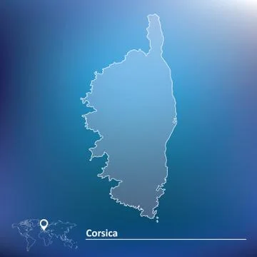 Map of Corsica Stock Illustration