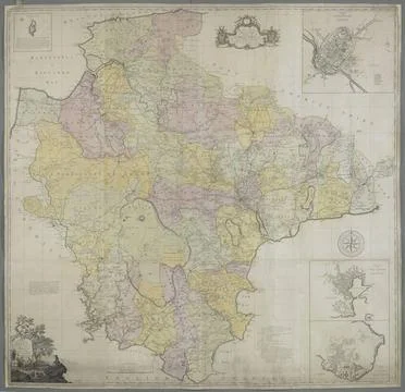 A MAP of the COUNTY of DEVON Author(s): Donne, Benjamin Maps K.Top.11.60.2... Stock Photos