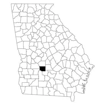 Map of crisp County in Georgia state on white background. single County map.. Stock Illustration