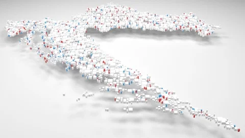 Map of Croatia - Europe Stock Footage 90924930