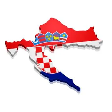 Map croatia Stock-Illustration