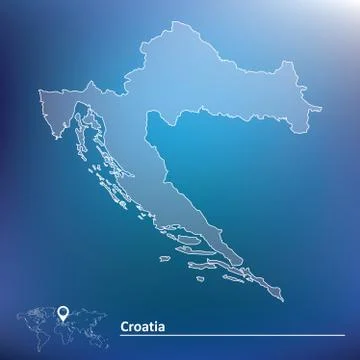 Map of Croatia Stock Illustration