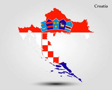 Map of Croatia Stock-Illustration