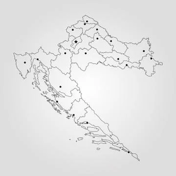 Map of Croatia Stock Illustration