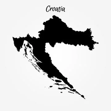 Map of Croatia Illustrazione stock