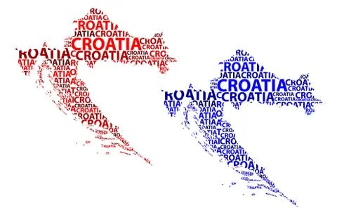 Map of Croatia - vector illustration Stock Illustration