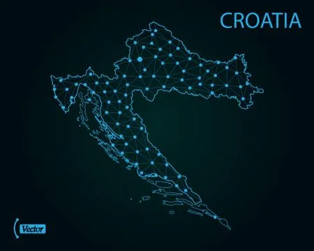 Map of Croatia. Vector illustration. World map Stock Illustration