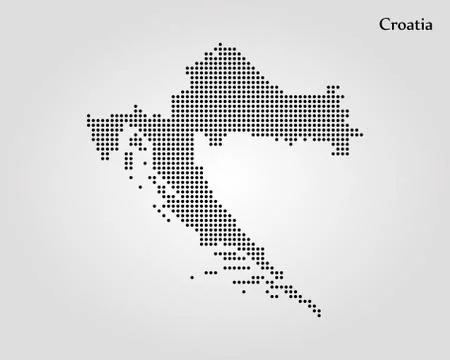 Map of Croatia. Vector illustration. World map Stock Illustration